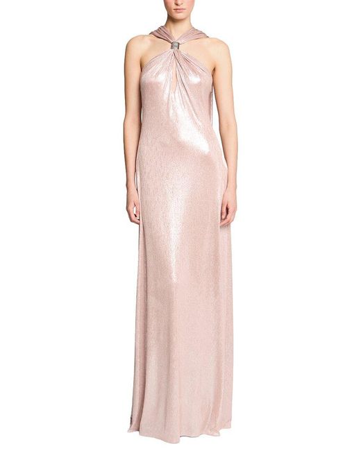 Halston Heritage Pink Sofie Jersey Gown