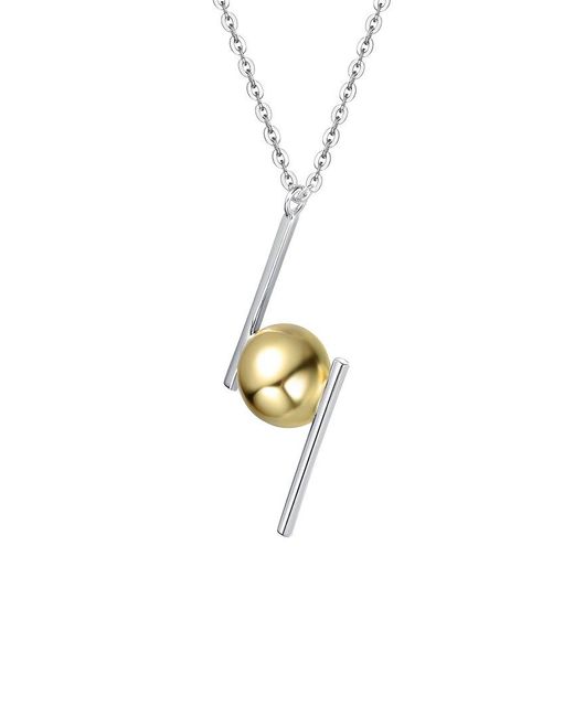 Genevive Jewelry Metallic Cz Chain Necklace
