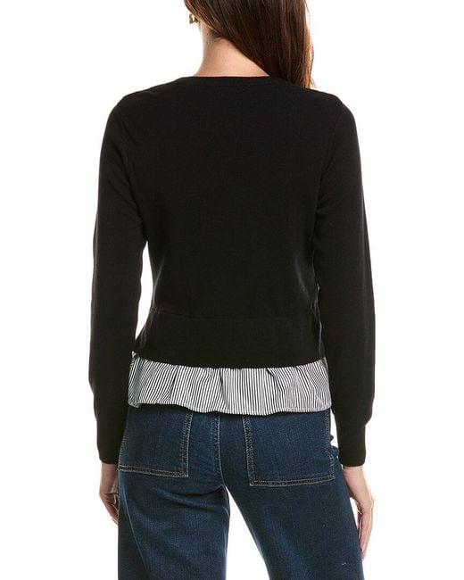 Nanette Lepore Black Long Sleeve Top