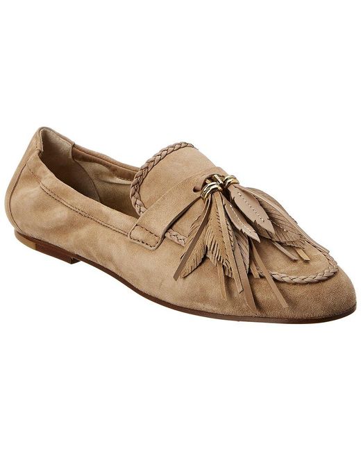 Tod's Multicolor Tod' Leaf Tassel Suede Loafer