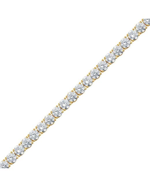 Lab Grown Diamonds Metallic 14K 10.00 Ct. Tw. Lab-Grown Diamond Tennis Bracelet