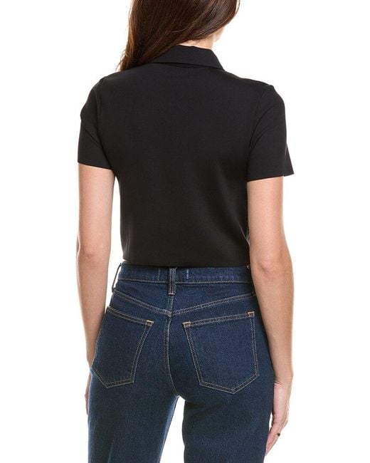 Commando Black Neoprene Polo Shirt