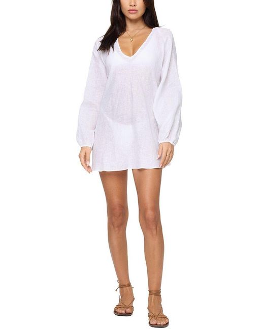 LSPACE White L*Space Linen Boat Trip Tunic