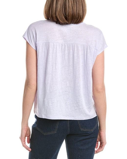 Eileen Fisher White Linen Boxy Top