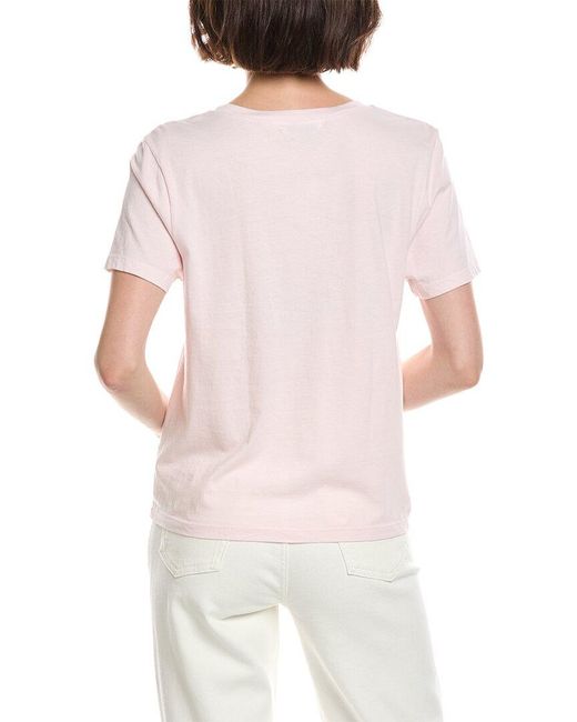 Michael Stars White Daria Classic V Neck T-Shirt