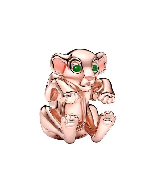 Pandora White Disney X 14K Rose Plated Charm