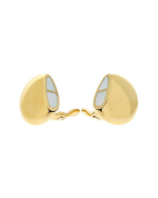 Hermès Metallic 18K Pearl Clip-On Earrings (Authentic Pre-Owned)