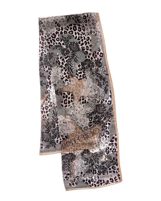 Jimmy Choo Natural Silk Scarf