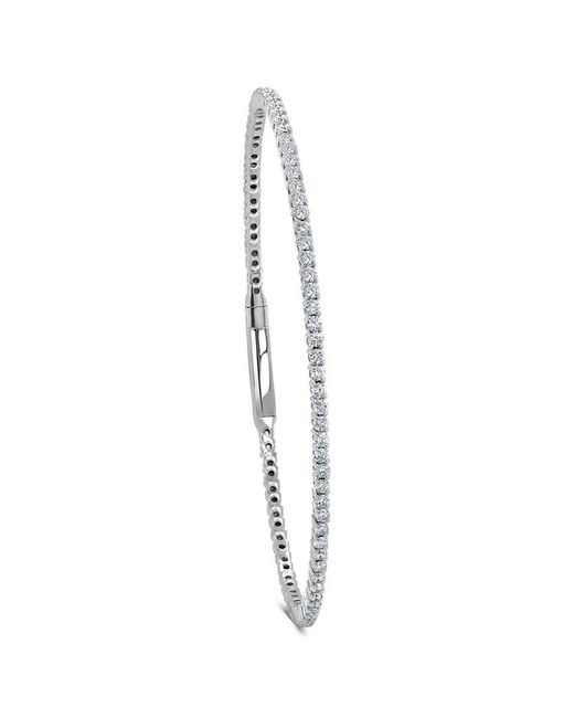 Sabrina Designs White 14k 1.67 Ct. Tw. Diamond Flexible Bangle Bracelet