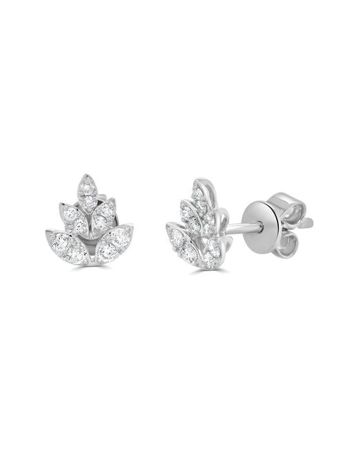 Sabrina Designs Metallic 14K 0.22 Ct. Tw. Diamond Floral Studs