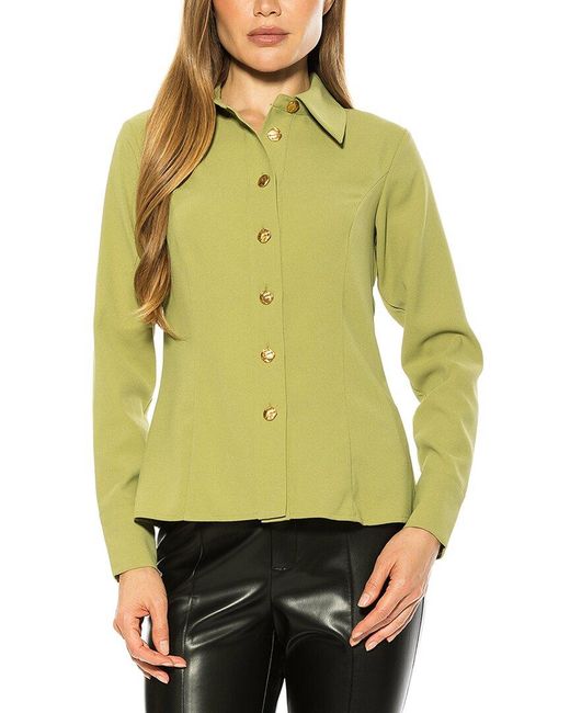 Alexia Admor Green Leland Shirt