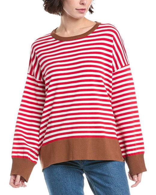 Lyra & Co Red Stripe Sweater
