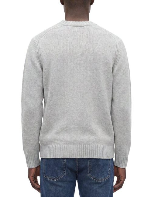 Vince Gray Wool & Cashmere-Blend Crewneck Sweater for men