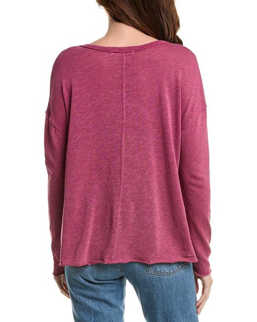 Project Social T Mae Textured V-Neck Top