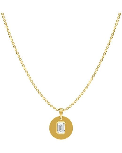 Lab Grown Diamonds Metallic 18K Plated 1.00 Ct. Tw. Lab-Grown Diamond Necklace