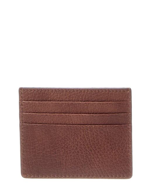 Brunello Cucinelli Purple Leather Card Case for men