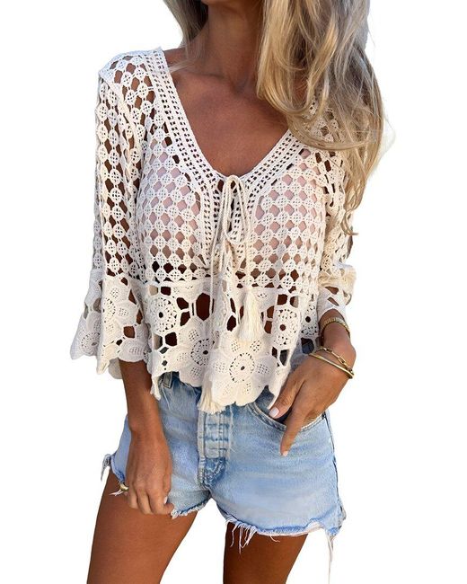 Vincent White Silk-Blend Top