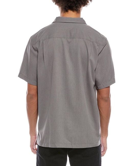 Tommy Bahama Gray Coastal Breeze Check Silk-Blend Shirt for men