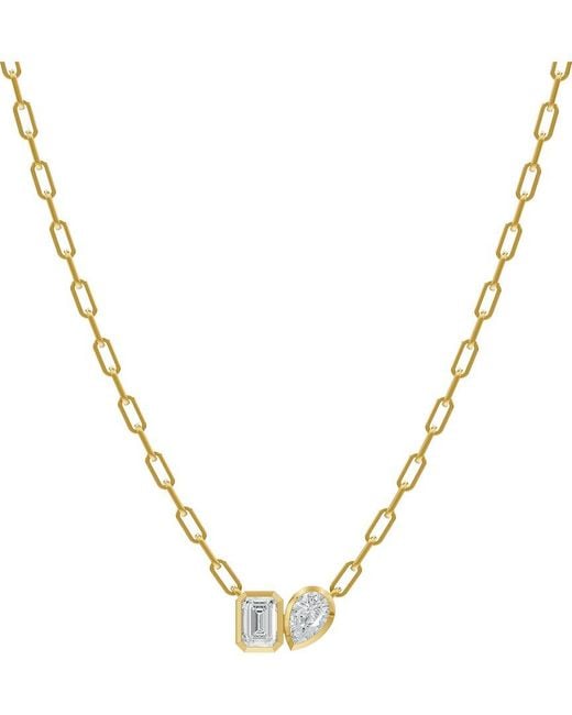 Lab Grown Diamonds Metallic 18K Over 1.70 Ct. Tw. Lab-Grown Diamond Necklace