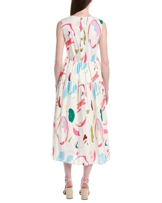 CROSBY BY MOLLIE BURCH White Arlo Linen-Blend Dress