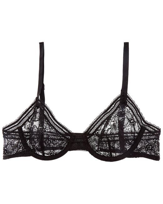 Wolford Black Graphic Lace Underwire Demi Bra