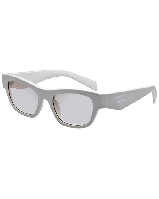 Prada White Prb09S 52Mm Sunglasses