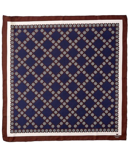 Weekend Blue Max Mara Square Silk Scarf