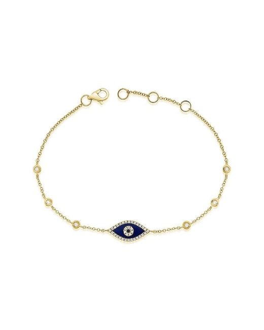 Sabrina Designs Metallic 14k 0.96 Ct. Tw. Diamond & Lapis Chain Bracelet