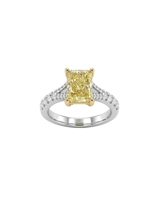 Lab Grown Diamonds Metallic 14K 4.00 Ct. Tw. Lab-Grown Diamond Engagement Ring