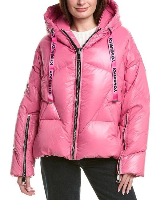 Khrisjoy Khris Iconic Shiny Puffer Jacket in Pink Lyst UK