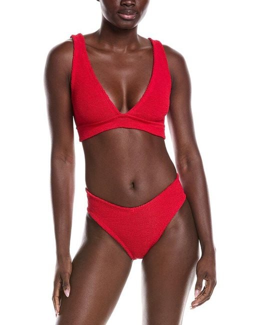 Hunza G Red 2pc Angel Bikini Set