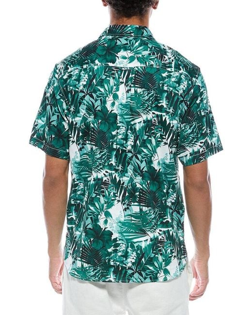 Tommy Bahama Green Sport Electric Blooms Camp Shirt for men