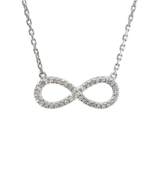 Diamond Select Cuts Metallic 0.12 Ct. Tw. Diamond Infinity Necklace
