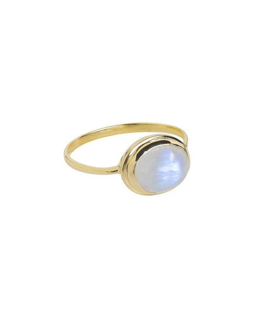 TIRAMISU White 14K Over 3.36 Ct. Tw. Moonstone Ring