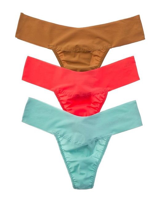 Hanky Panky Red Set Of 3 Breathesoft Thong