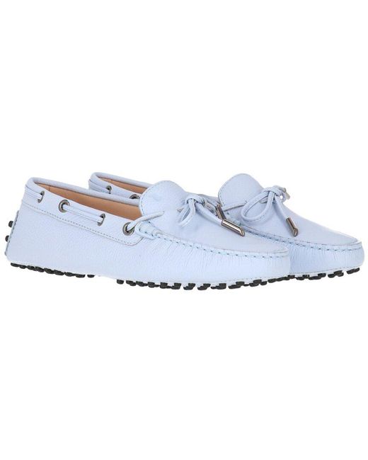 Tod's Blue Heaven Laccetto Leather Loafer
