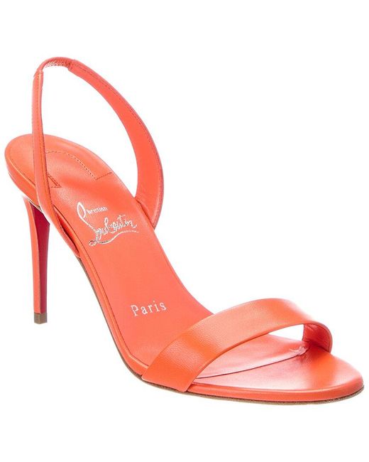 Christian Louboutin Pink O Marylin 85 Leather Slingback