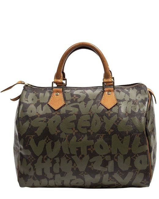 Louis Vuitton Black Limited Edition Stephen Sprouse Monogram Graffiti Canvas Speedy 30 (Authentic Pre-Owned)