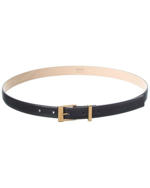 Khaite White Manhattan Leather Belt