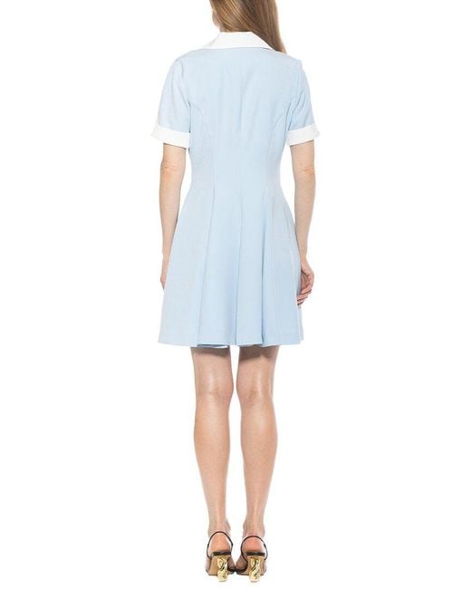 Alexia Admor Blue Linus Collared Dress