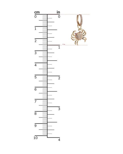 Eye Candy LA Metallic Luxe Collection Cz Lydia Crab Huggie Earrings