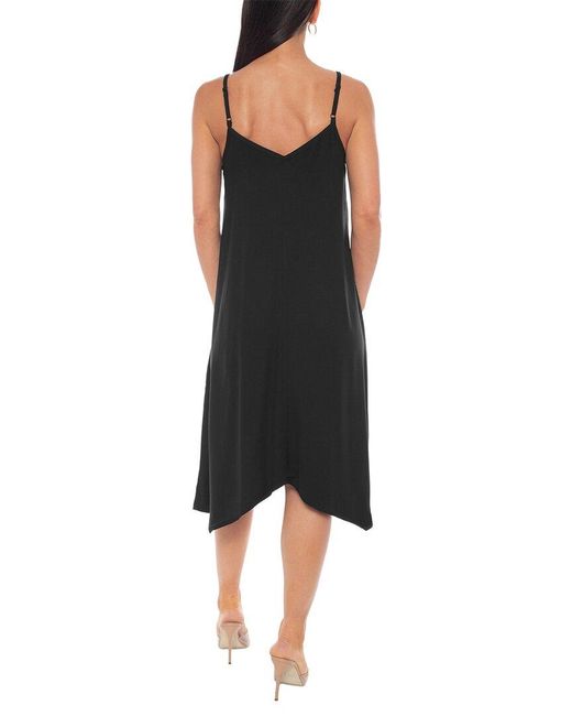 Bebe Black A-Line Midi Dress