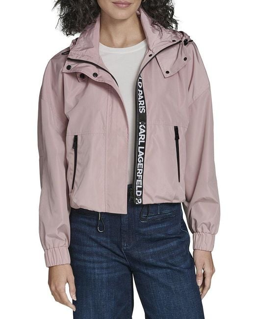 Karl Lagerfeld Red Windbreaker Jacket