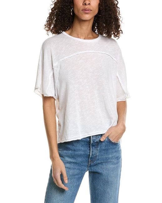 Project Social T White Amina Textured T-shirt