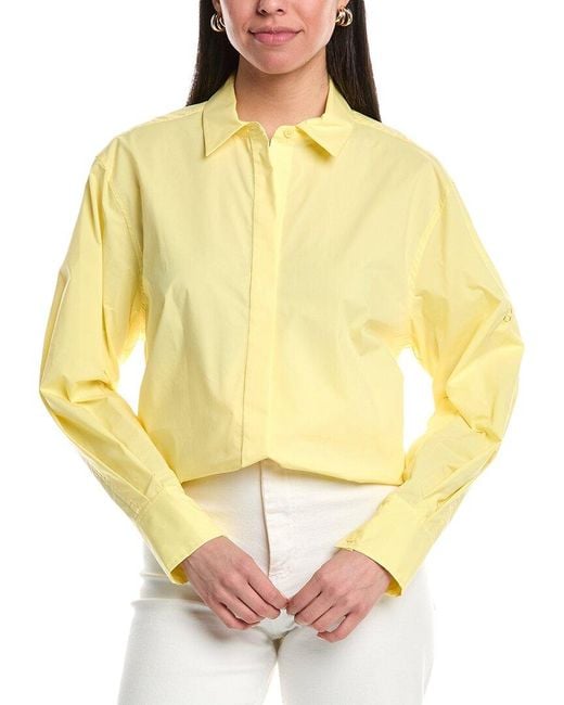 Jonathan Simkhai Yellow Chandler Oversized Button-Down Shirt