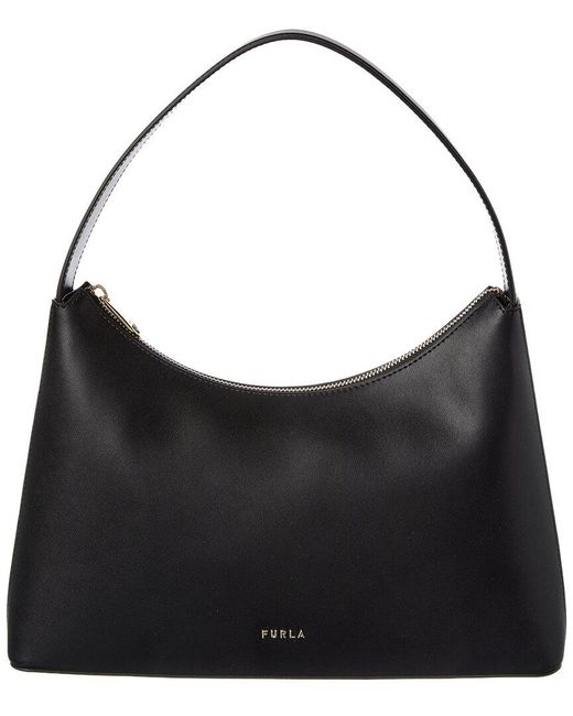 Furla Black Elara Leather Shoulder Bag