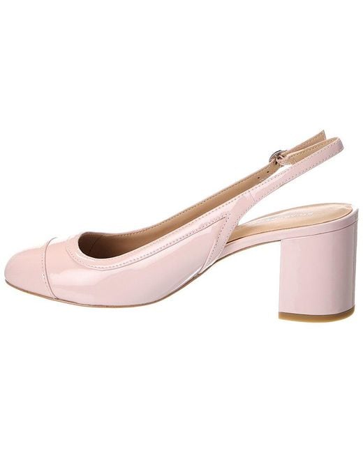 Stuart Weitzman Pink Celina 60 Patent Slingback Pump