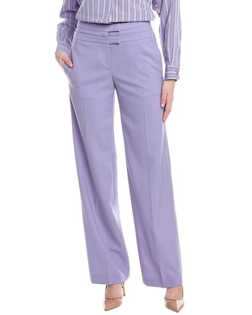 Boss Purple Tokeana Wool Trouser