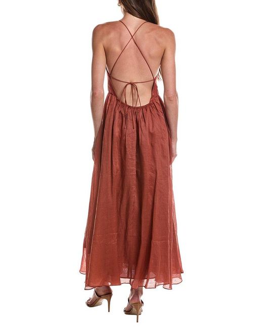 Bardot Red Arletha Halter Maxi Dress