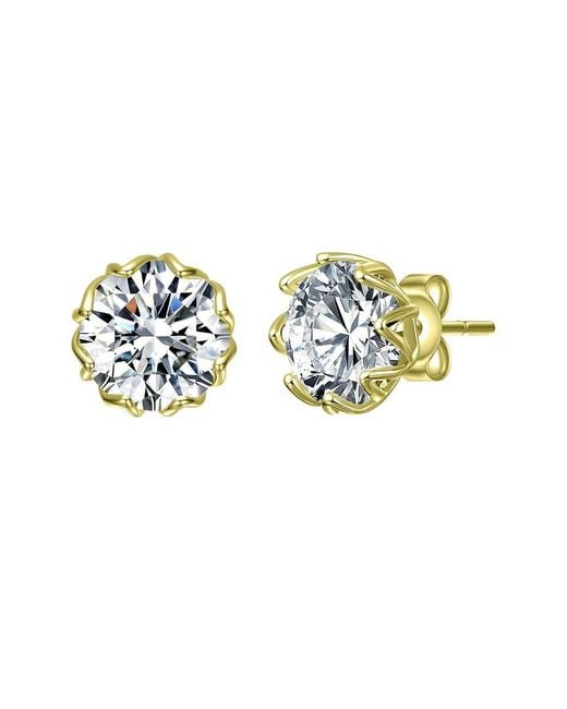 Genevive Jewelry White Cz Stud Earrings